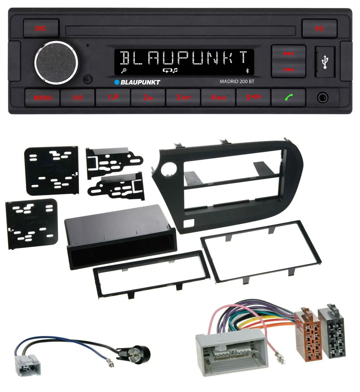 Blaupunkt USB AUX Bluetooth MP3 Autoradio für Honda Insight (ZE2, 2009-2013)