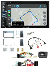 Alpine DAB TMC Bluetooth 2DIN USB Lenkrad Navigation für KIA Carnival II VQ 2006