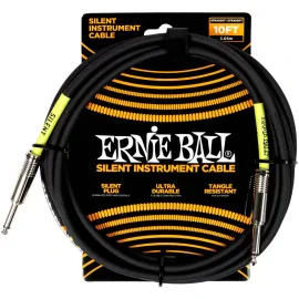 Инструментальный кабель Ernie Ball 6472 Silent Black 3.05 м