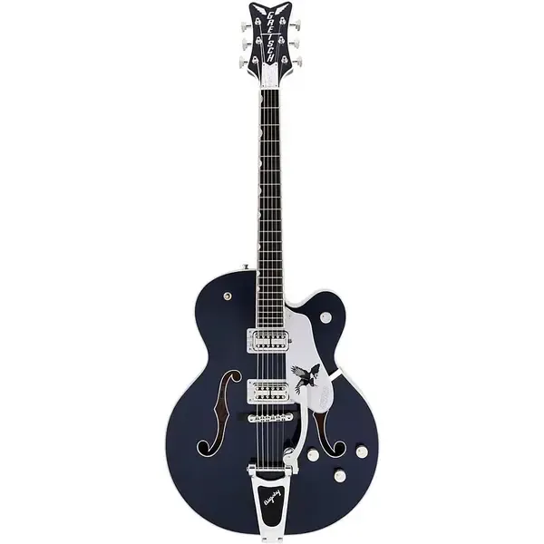 Электрогитара полуакустическая Gretsch G6136T-RR Rich Robinson Signature Falcon with Bigsby Raven's Breast Blue