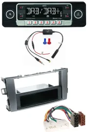 Dietz MP3 DAB Bluetooth USB Autoradio für Toyota Auris 07-12 anthrazit-grau