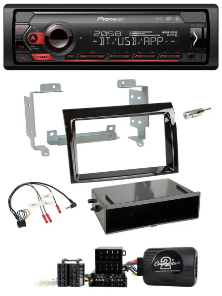 Pioneer Lenkrad USB DAB Bluetooth Autoradio für Fiat Ducato 2006-2008 piano