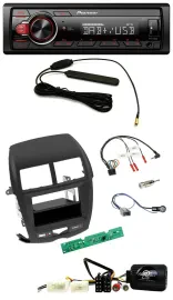 Автомагнитола для Mitsubishi ASX 2010–2014 Pioneer 1DIN, MP3, DAB, USB, поддержка управления на руле