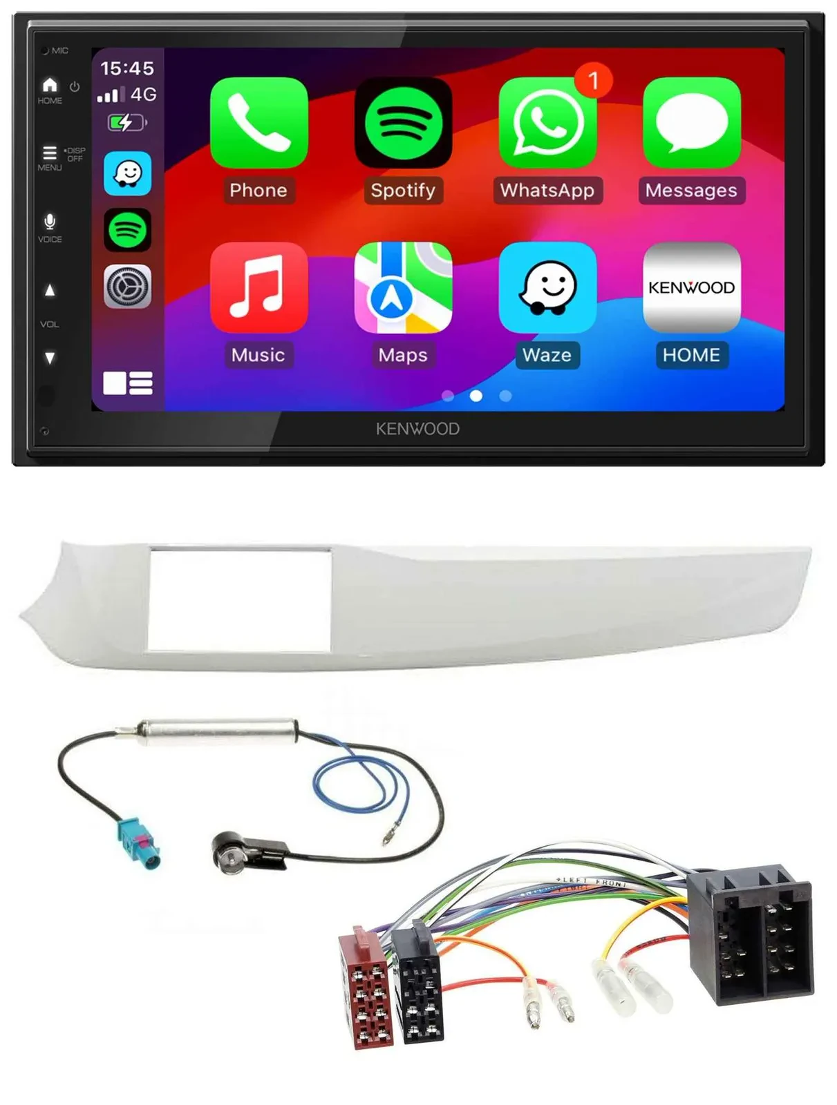 Автомагнитола для Alfa Romeo Giulietta (2010–2013) Kenwood 2DIN, MP3, USB, DAB, Bluetooth
