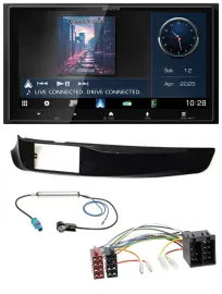 Kenwood Bluetooth 2DIN USB DAB MP3 Autoradio für Alfa Giulietta schwarz glänzend