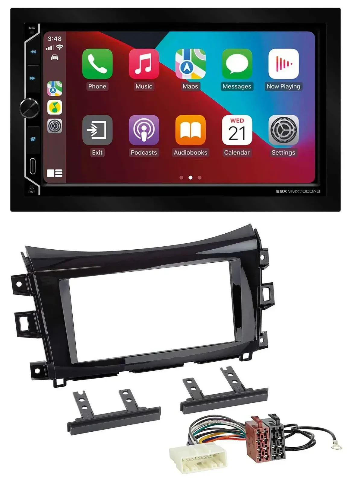 ESX 2DIN DAB USB MP3 Bluetooth Autoradio für Nissan Navara (ab 16)