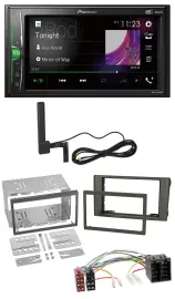 Автомагнитола для Iveco Daily (2006–2014) Pioneer 2 DIN, MP3, DAB, Bluetooth, AUX, темно-серый