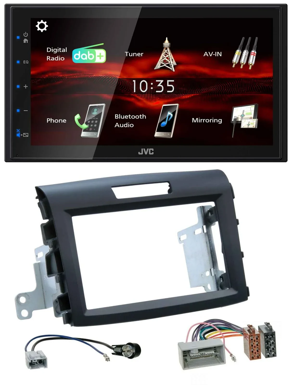 JVC USB Bluetooth MP3 DAB 2DIN Autoradio für Honda CR-V FR5/FR6 ab 2012
