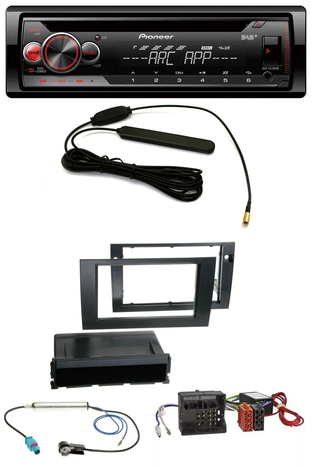 Pioneer CD USB AUX DAB MP3 Autoradio für Audi A4 B7 04-08 Symphony Aktivsystem M