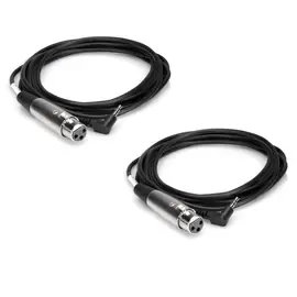 Коммутационный кабель Hosa 2x XVM-110F Stereo Mini Angled Male to 3-Pin XLR Female Cable - 10'
