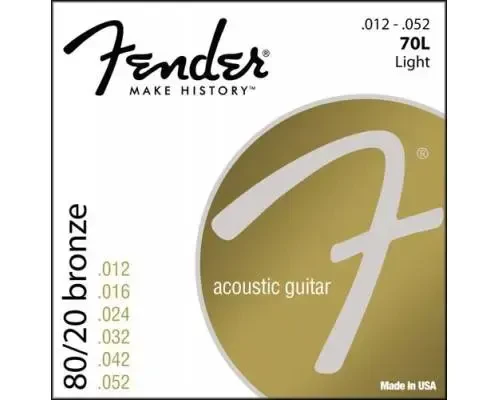Струны для акустической гитары FENDER STRINGS NEW ACOUSTIC 70L
