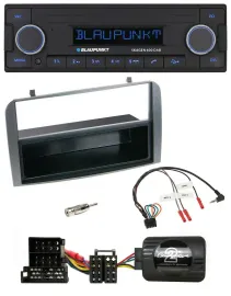 Автомагнитола для Alfa 147/GT Blaupunkt DAB, USB, Bluetooth, антрацит, с нишей