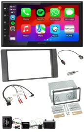 Kenwood Lenkrad USB DAB 2DIN Bluetooth Autoradio für Ford Kuga 08-12 anthrazit