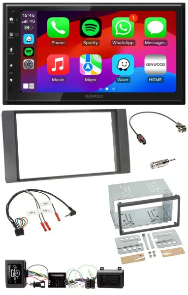 Kenwood Lenkrad USB DAB 2DIN Bluetooth Autoradio für Ford Kuga 08-12 anthrazit