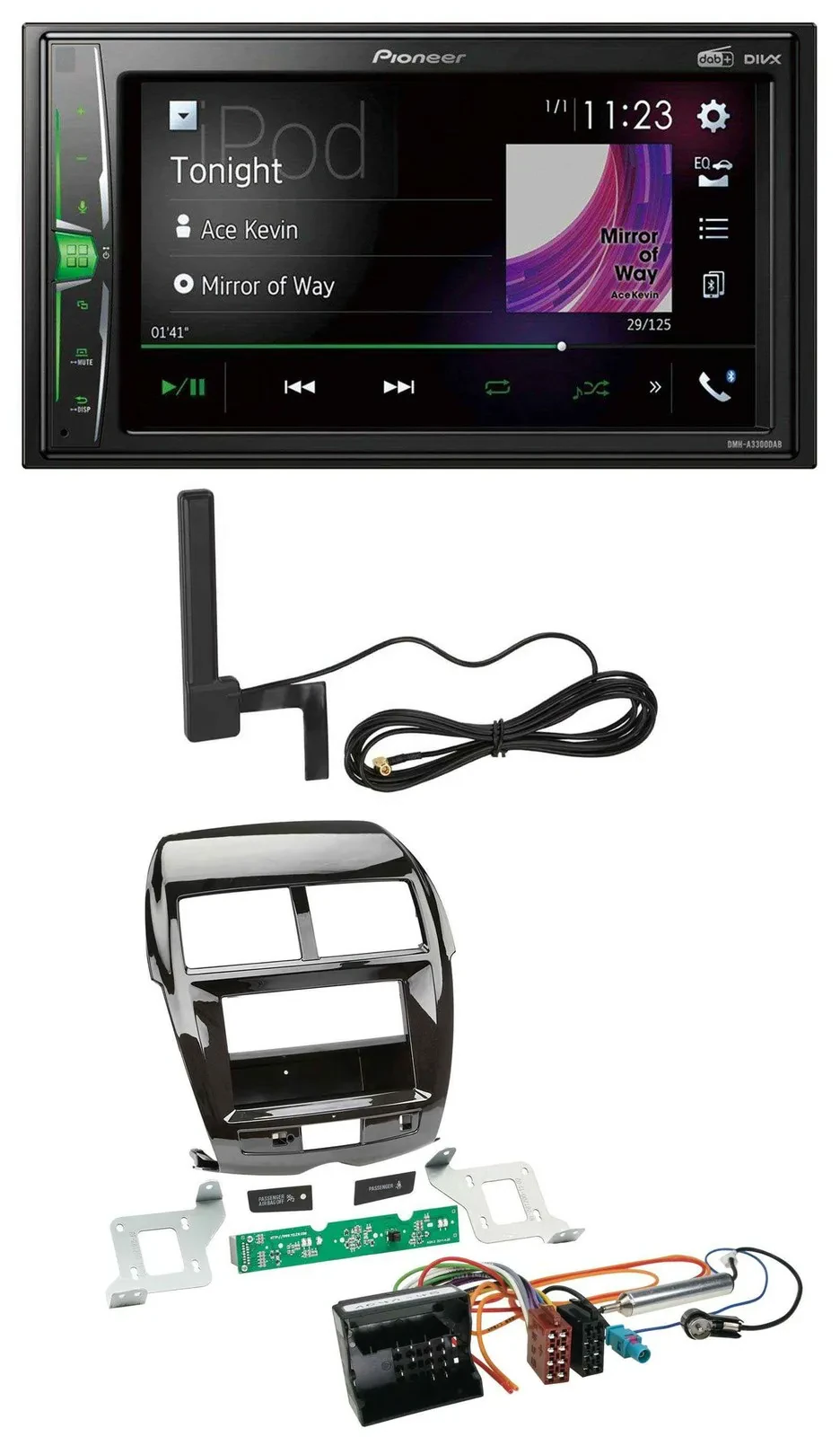 Pioneer MP3 DAB AUX 2DIN Bluetooth Autoradio für Citroen C4 Mitsubishi ASX Peuge
