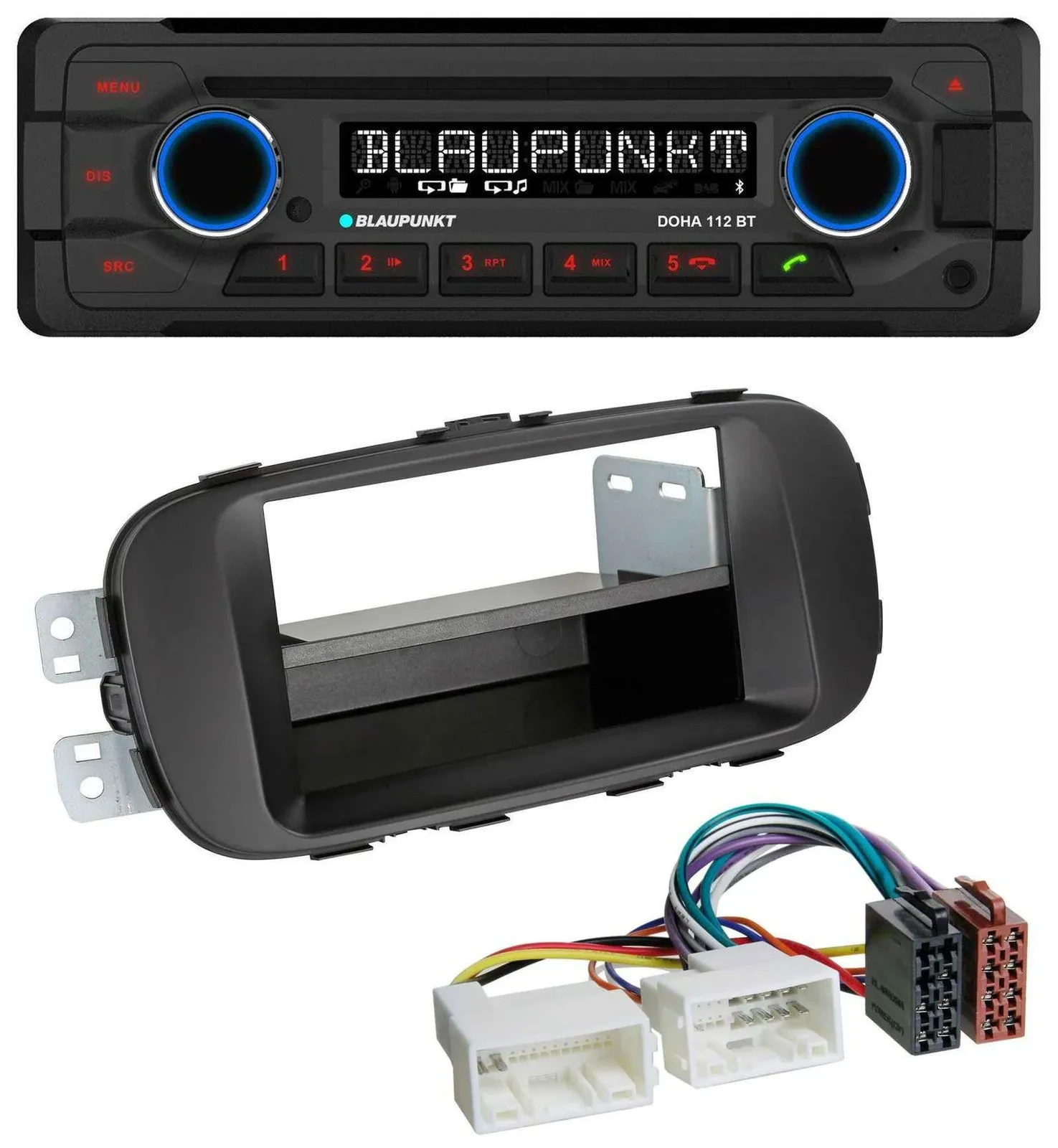 Blaupunkt AUX MP3 CD Bluetooth USB Autoradio für Kia Soul (PS ab 2014) schwarz