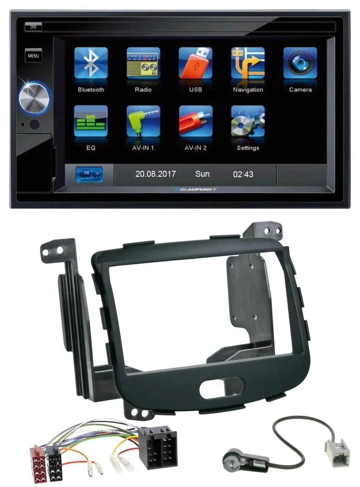 Blaupunkt SD Bluetooth 2DIN MP3 USB AUX Autoradio für Hyundai i10 08-13 Rubber T