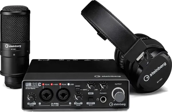 Звуковая карта внешняя Steinberg UR22C Recording Pack w/ Interface, Microphone & Headphones
