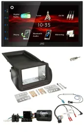 JVC USB Bluetooth Lenkrad DAB 2DIN Autoradio für Citroen Nemo Peugeot Bipper