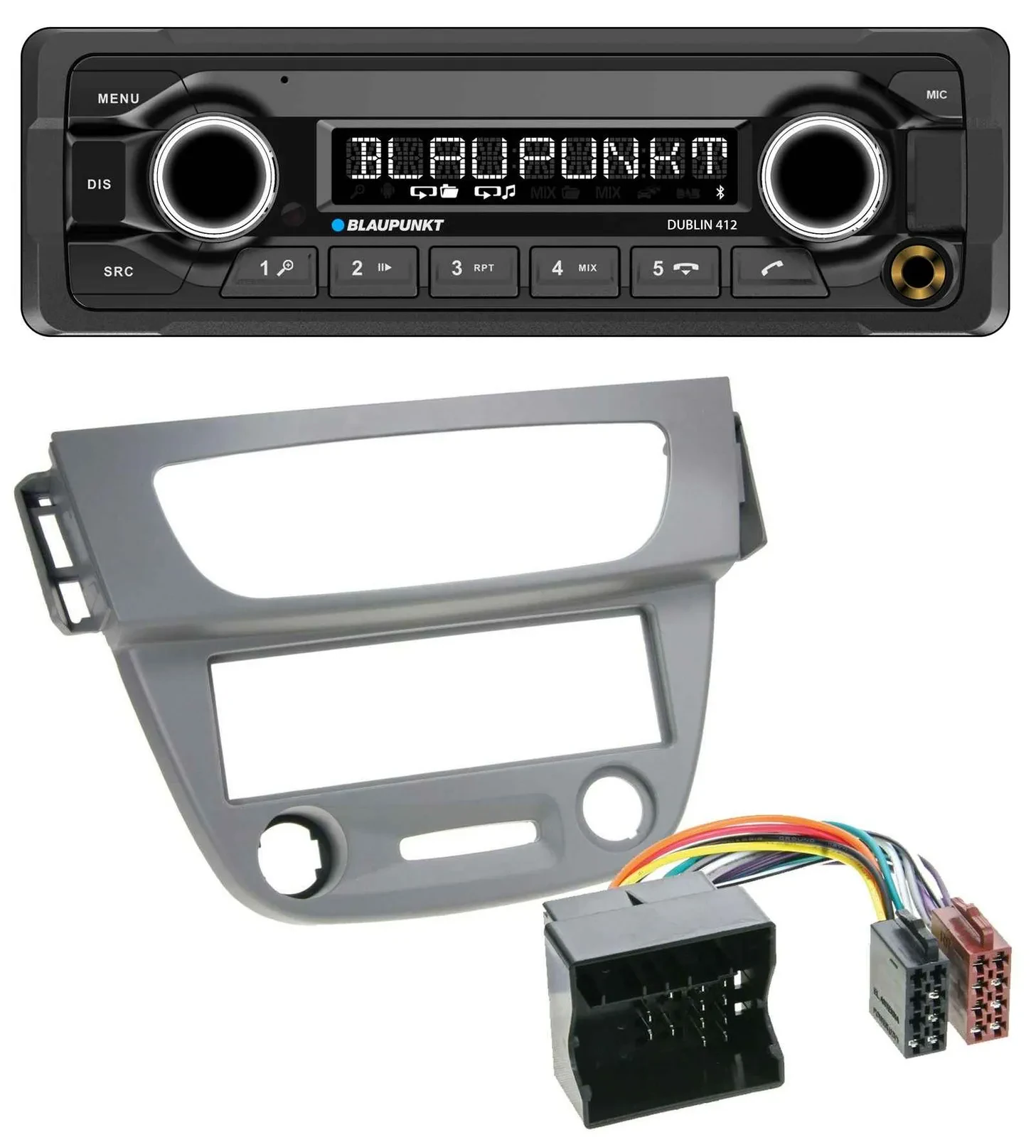 Blaupunkt MP3 Bluetooth USB AUX Autoradio für Renault Megane 3 Quadlock 09-14 gr