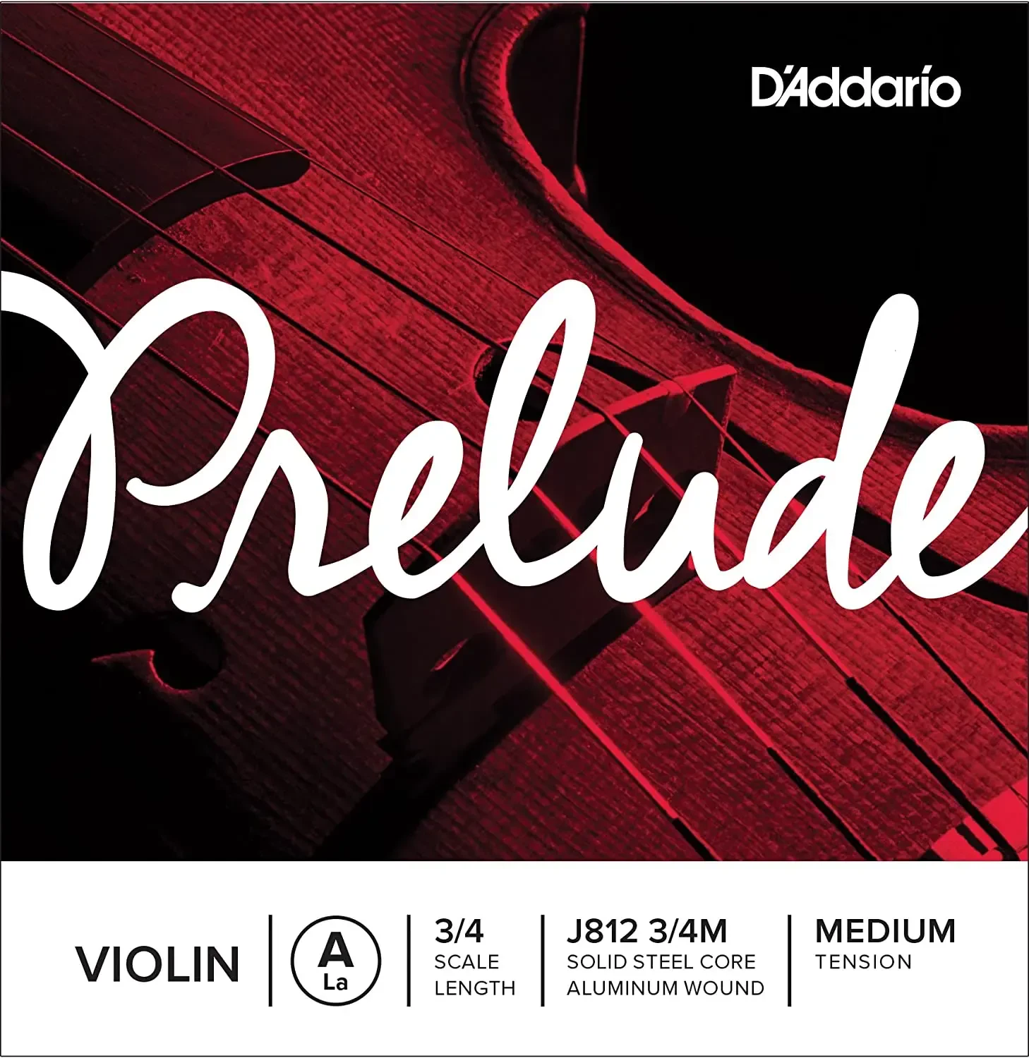 Струна для скрипки D'Addario Prelude J812 3/4M, A