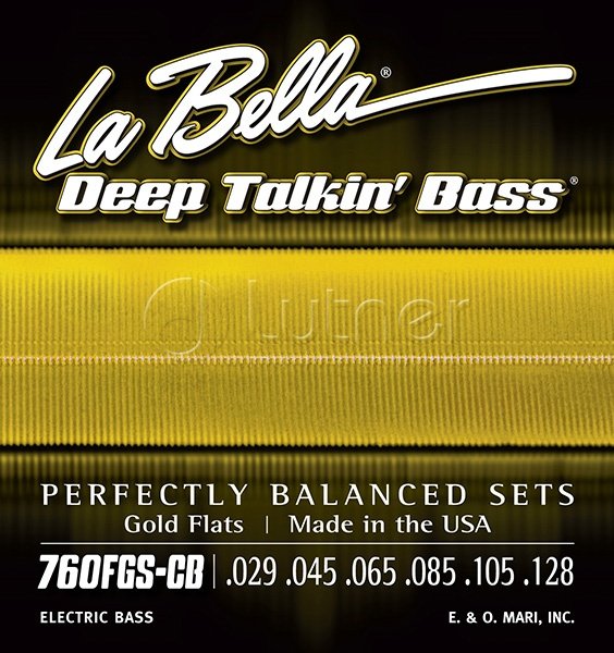Струны для 6-струнной бас-гитары La Bella Gold Flats 760FGS-CB 29-128