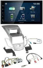 Kenwood 2DIN Bluetooth Lenkrad USB DAB Autoradio für Ford Fiesta 2010-17 Display