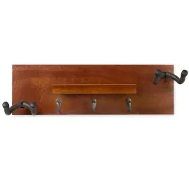 keepdrum GS039M Gitarren-Wandhalterung Mahagoni für 2 Gitarren und Zubehör