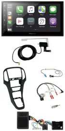 Pioneer USB Lenkrad 2DIN Bluetooth DAB Autoradio für Opel Astra ab 09 Perlschwar