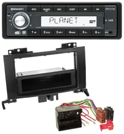 Continental MP3 AUX USB DAB 1DIN Autoradio für Mercedes Sprinter ab 06 schwarz