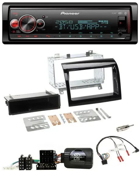 Pioneer Bluetooth USB Lenkrad DAB Autoradio für Fiat Ducato 12-15 piano schwarz