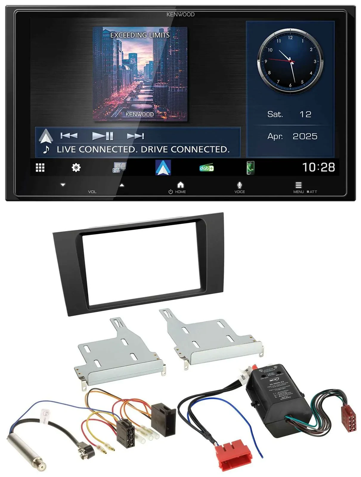 Kenwood Bluetooth 2DIN USB DAB MP3 Autoradio für Audi A4 B5 99-01 Symphony Bose
