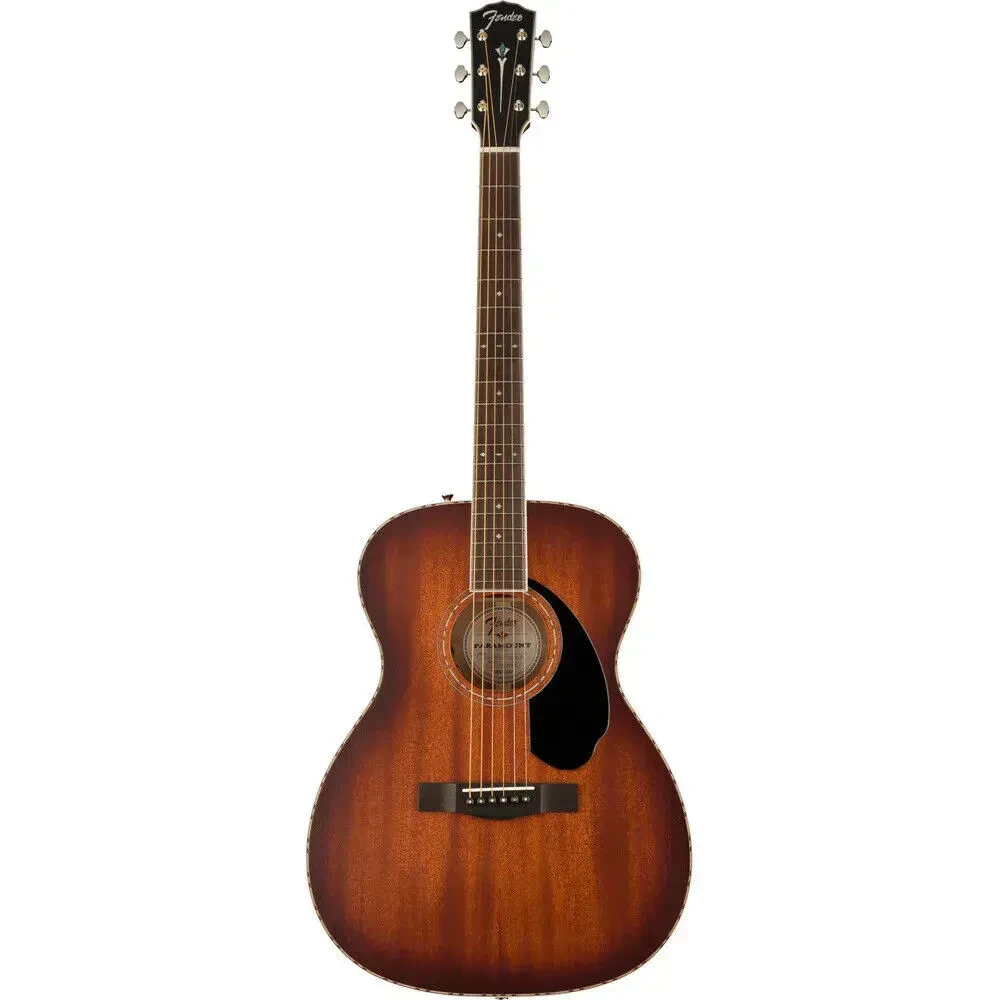 Fender PO-220E Orchestra Acoustic Guitar 6 String Aged Cognac Burst
