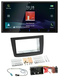 JVC USB Bluetooth 2DIN DAB MP3 Autoradio für Alfa Romeo Mito 955 ab 14 schwarz