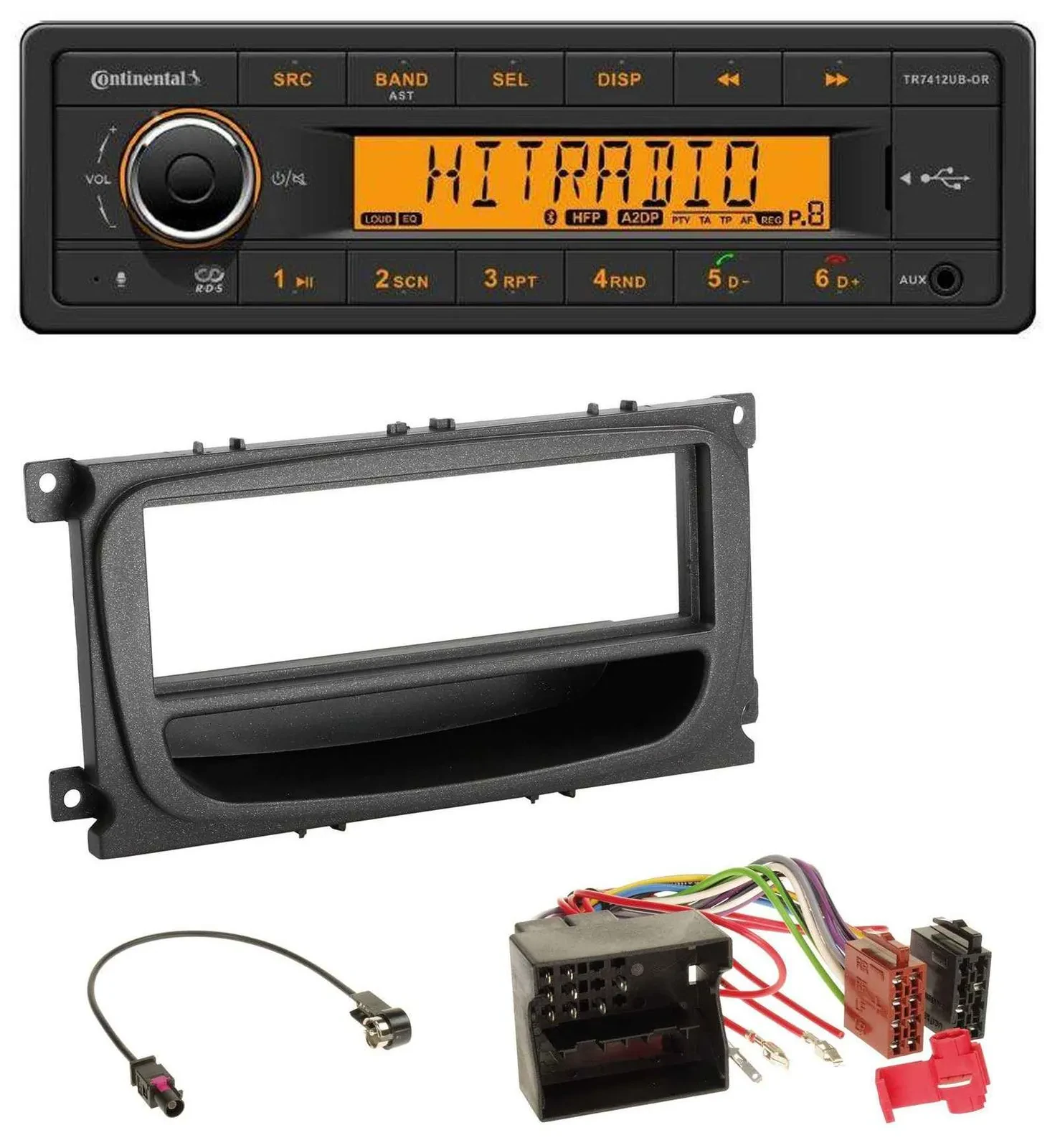 Continental MP3 Bluetooth AUX USB Autoradio für Ford C-Max Focus Galaxy ab 2007