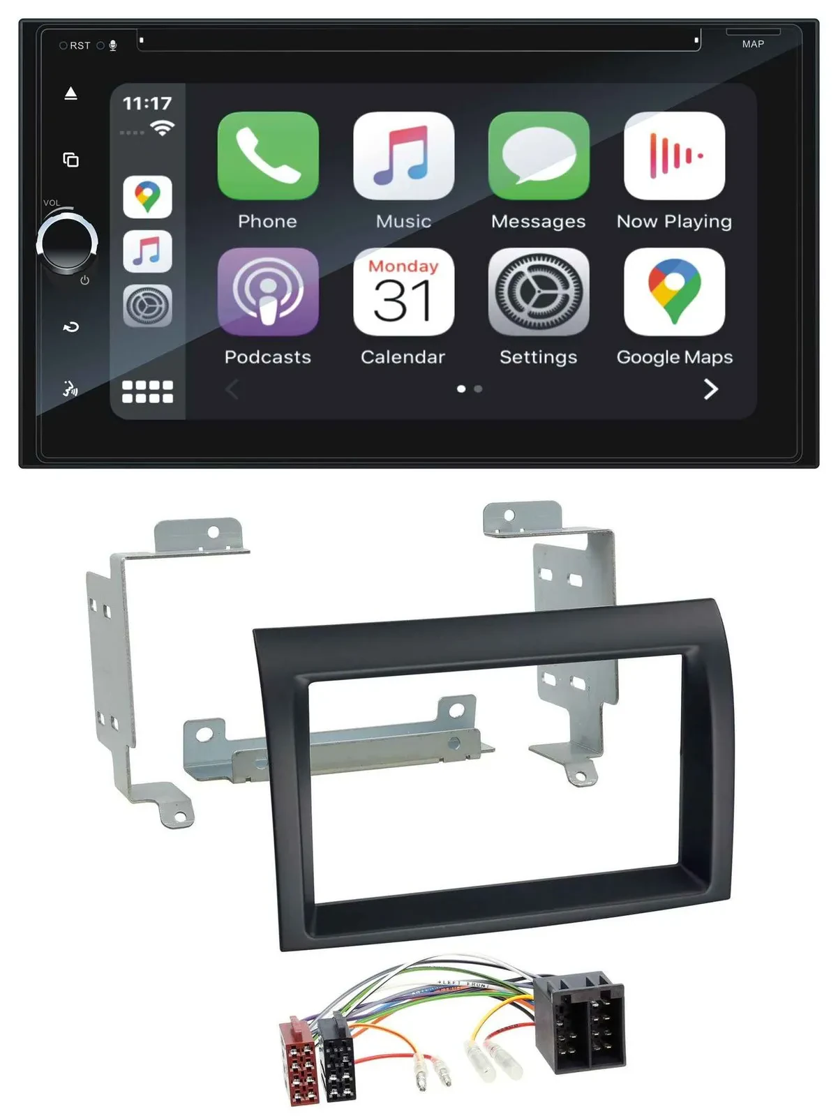 Автомагнитола Blaupunkt 2-DIN Bluetooth DAB USB DVD MP3 для Fiat Ducato 2006–2011 Citroen