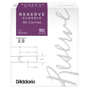 Трость для кларнета Bb Rico Reserve Classic DCT1020