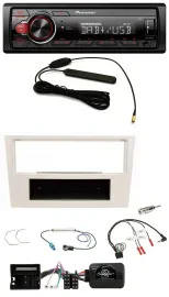 Автомагнитола для Opel Corsa D (2006–2008) Pioneer 1 DIN, MP3, DAB, USB, перламутрово-белый