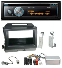 Автомагнитола для Kia Sportage 3 (2010–2015) Pioneer DAB USB CD Bluetooth черная