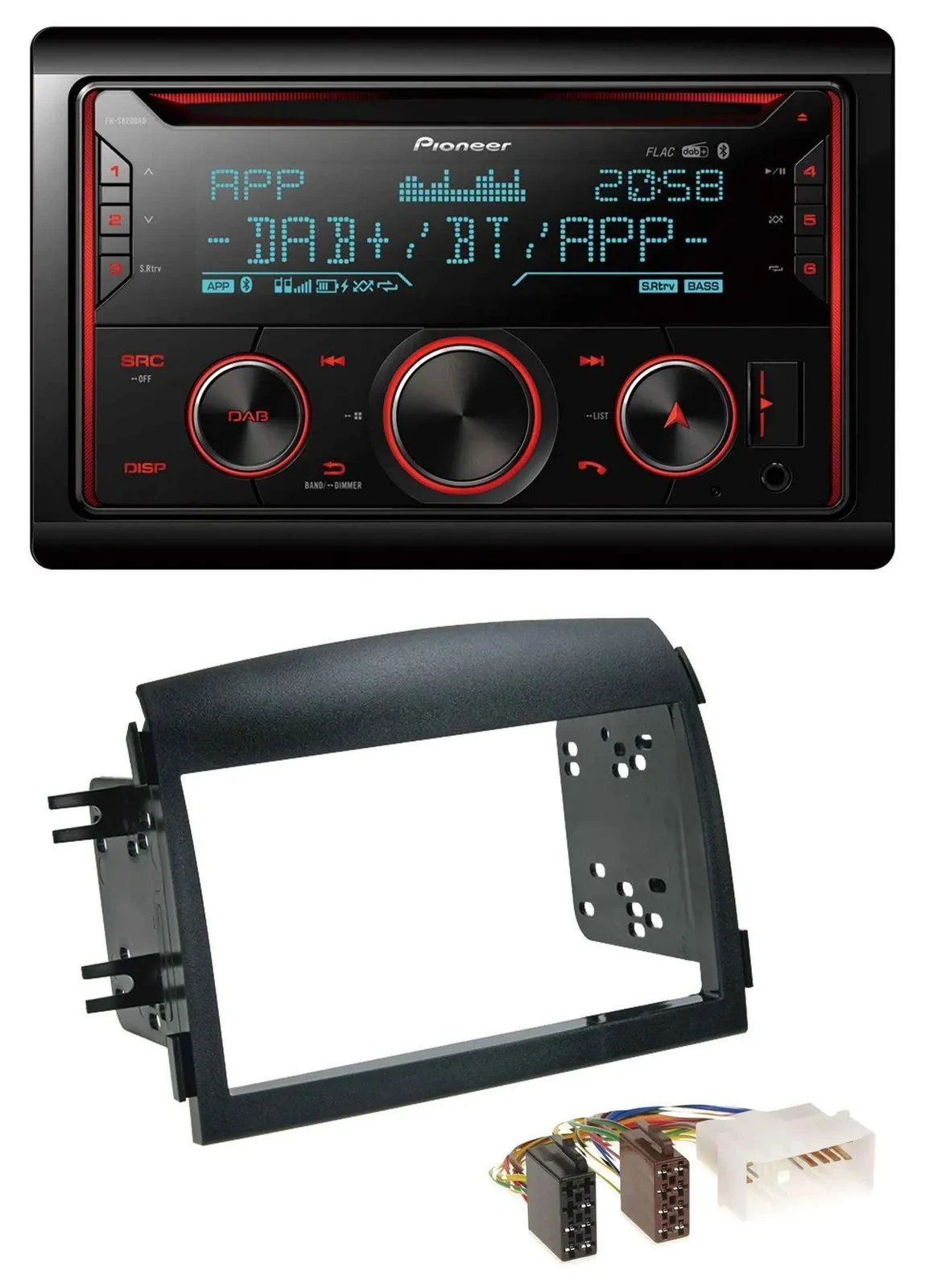 Автомагнитола Pioneer 2-DIN DAB, Bluetooth, USB, CD для Hyundai Sonata NF 2005–2008