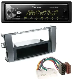 Автомагнитола для Toyota Auris (2007–2012) Pioneer Bluetooth, USB, DAB, MP3 антрацит-серый