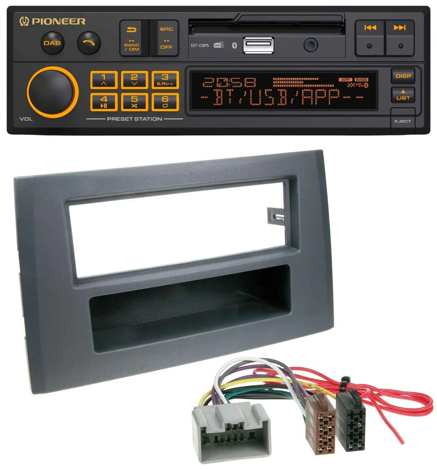 Pioneer DAB MP3 USB Bluetooth Autoradio für Volvo XC90 (14 Pin, 2002-2014)