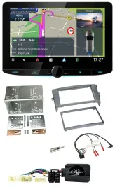 Kenwood Bluetooth DAB TMC 2DIN Lenkrad USB Navigation für Toyota Auris 2007-2011