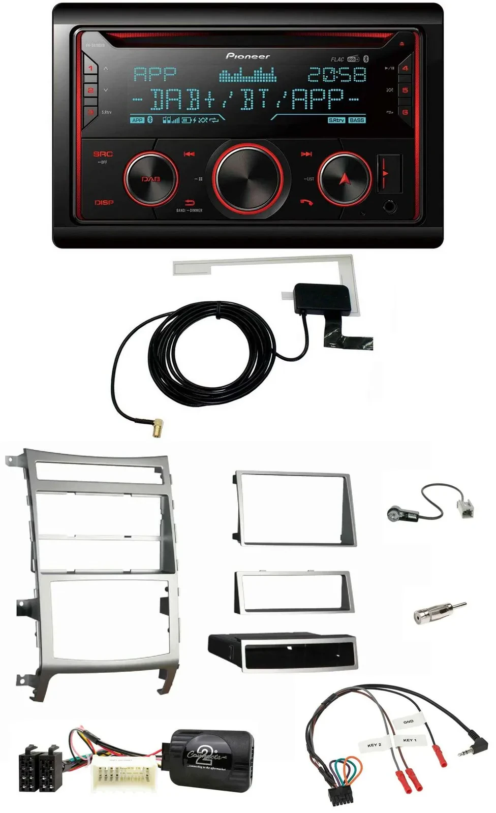 Автомагнитола для Hyundai IX55 Pioneer 2DIN DAB USB CD Bluetooth (2009–2012)