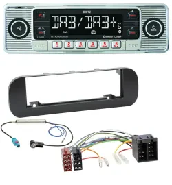 Dietz Bluetooth MP3 DAB USB Autoradio für Fiat Panda (ab 2012) - schwarz
