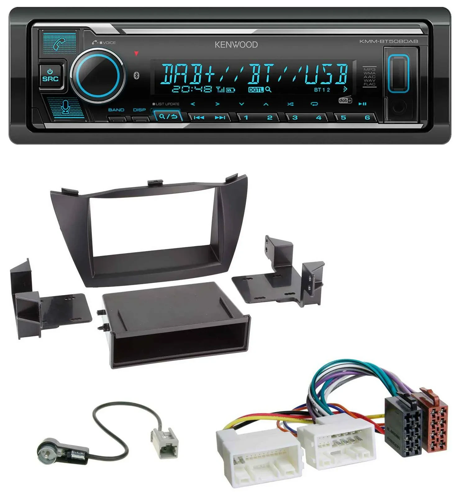 Kenwood Bluetooth MP3 DAB USB Autoradio für Hyundai Tucson (2010-2015)