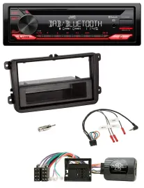 JVC CD DAB USB Bluetooth Lenkrad Autoradio für Skoda Fabia 5J 2007-2014