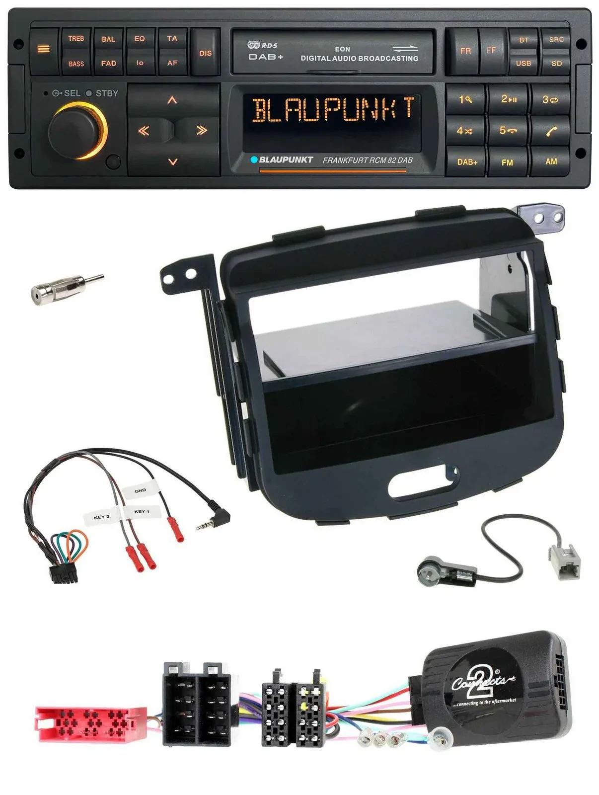 Blaupunkt USB DAB SD Lenkrad Bluetooth Autoradio für Hyundai i10 09-13 schwarz R