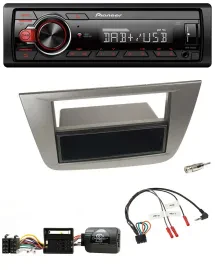 Автомагнитола Pioneer MP3 DAB USB 1 DIN для Seat Toledo/Altea (2004–2009), антрацит