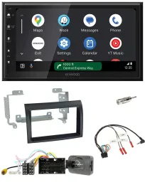 Kenwood DAB Bluetooth USB Lenkrad 2DIN Autoradio für Citroen Jumper ab 14 schwar